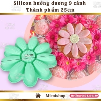 Khuôn silicon hoa hướng dương 9 cánh to làm bánh, rau câu, xôi lớn